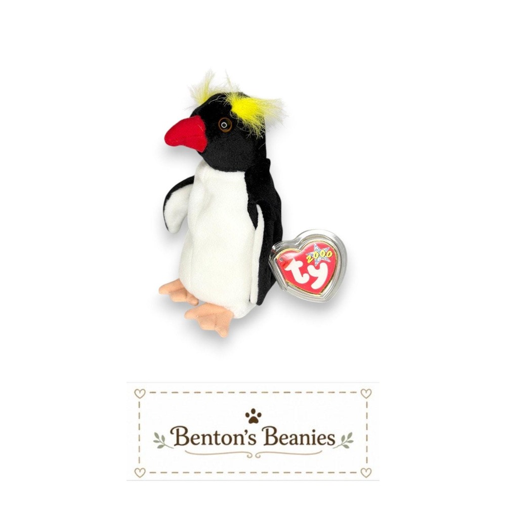 Frigid the Penguin Ty Beanie Baby | Arctic Ice Walker 🐧 | Mint Heart Tag ⭐